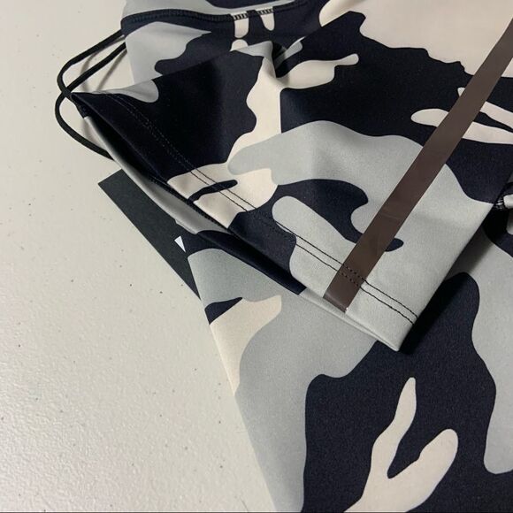 🆕 Noli Yoga Cacao Camo Bike Shorts - Picture 8 of 10